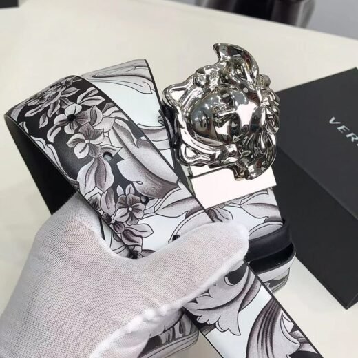 Versace Ceinture réversible argentée La Medusa