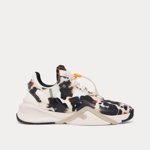 Fendi Baskets basses blanches en tissu Flow – 35