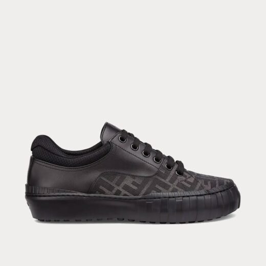 Fendi Baskets basses noires en tissu – 35