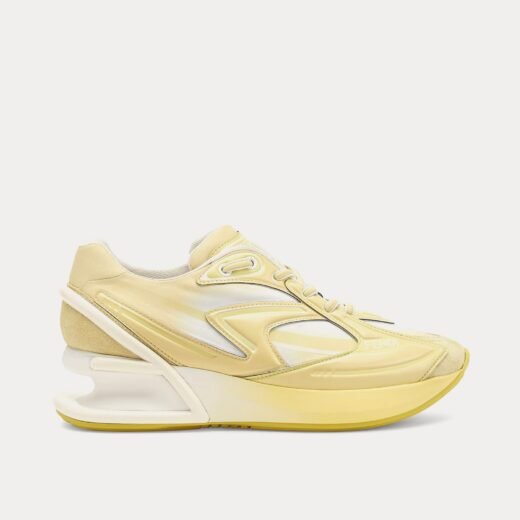 Fendi Baskets basses First 1 en nylon jaune – 35