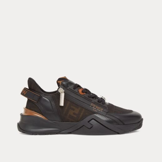 Fendi Baskets basses noires en cuir by Stefano Pilati Flow – 35