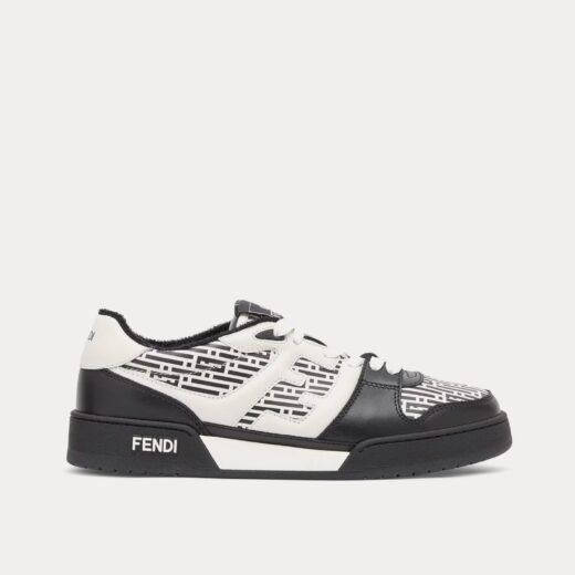 Fendi Baskets basses by Stefano Pilati en cuir blanc/noir – 35