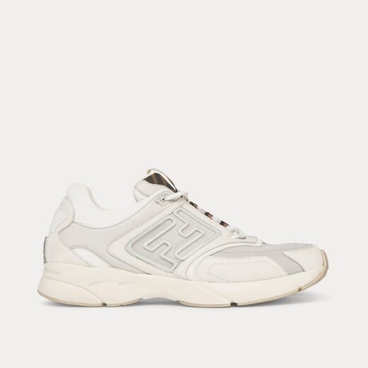 Fendi Baskets basses Faster en cuir blanc – 35