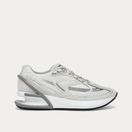 Fendi Baskets basses First 1 en tissu gris – 35