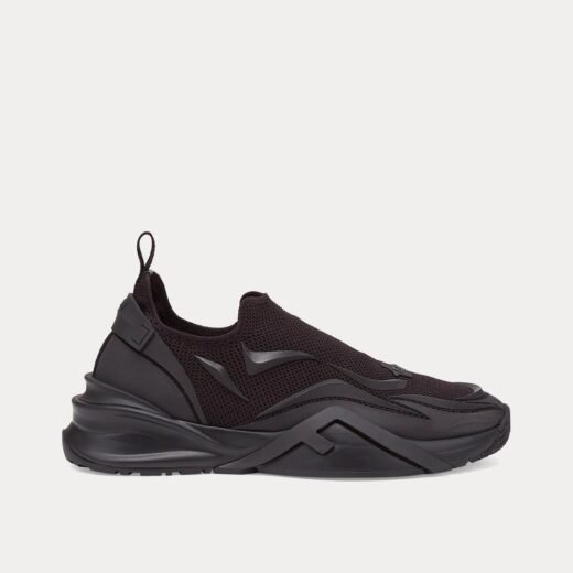 Fendi Baskets noires Flow Mesh Running à enfiler – 35