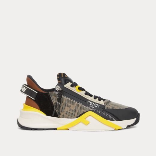 Fendi Baskets basses Flow FF Lycra vertes – 35