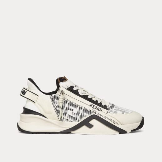 Fendi Baskets basses Flow FF Lycra blanches – 35