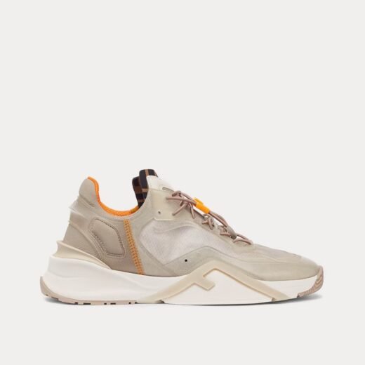 Fendi Baskets basses Flow en nylon beige – 35