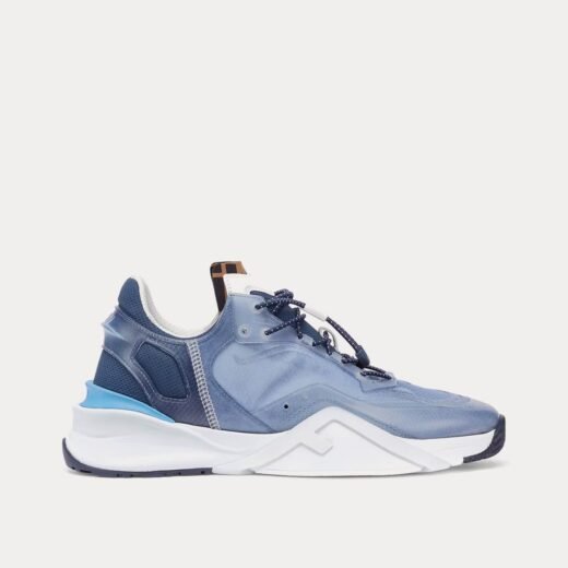 Fendi Baskets basses Flow en nylon bleu clair – 35