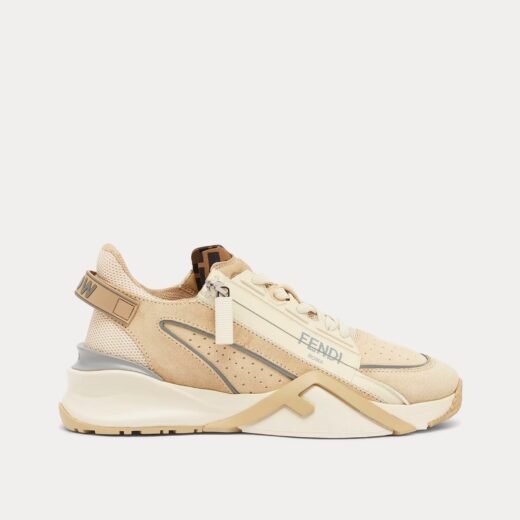 Fendi Baskets basses Flow en daim beige – 35