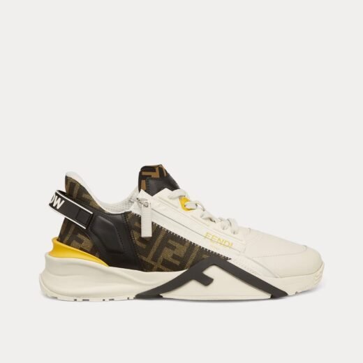 Fendi Baskets basses Flow en cuir blanc – 35