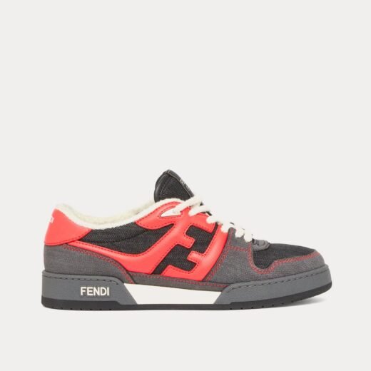 Fendi Baskets basses Match Lunar New Year Capsule en denim gris – 35