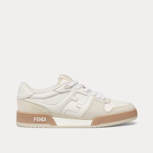 Fendi Baskets basses Match en daim blanc – 35