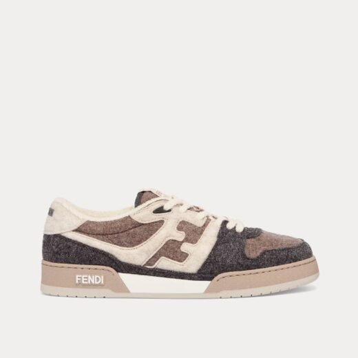 Fendi Baskets basses Match Felt gris/beige/marron – 35