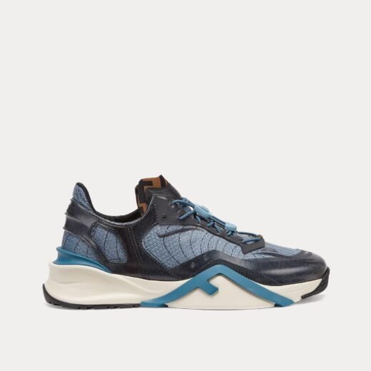 Fendi Baskets basses Flow en tissu bleu/noir – 35