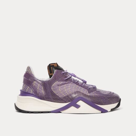Fendi Baskets basses Flow en tissu lilas – 35