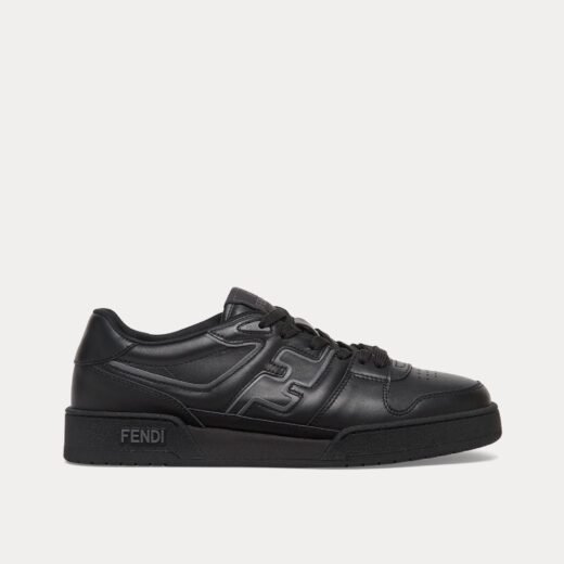 Fendi Baskets basses noires en cuir Match by Stefano Pilati – 35