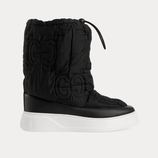 Gucci Bottines noires en tissu GG – 35