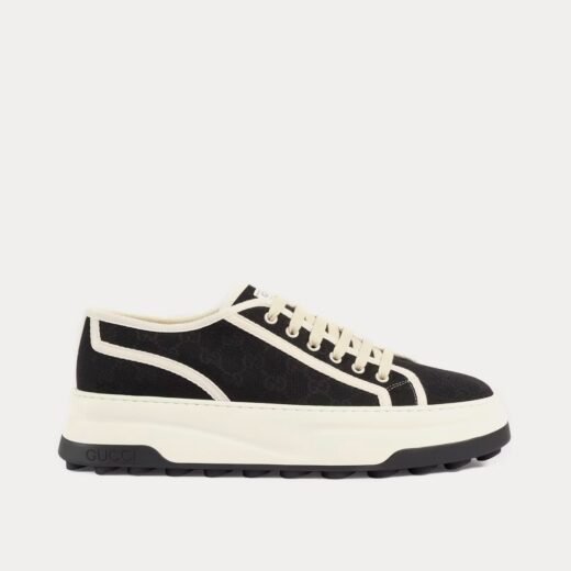 Gucci Baskets basses GG Original en toile noir/blanc – 35