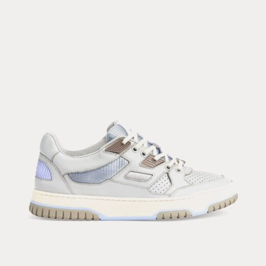 Gucci Baskets basses en cuir gris clair avec G entrelacés – 35