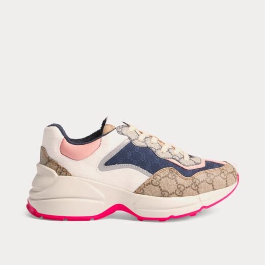 Gucci Baskets basses Rhyton beige/ébène/rose – 35