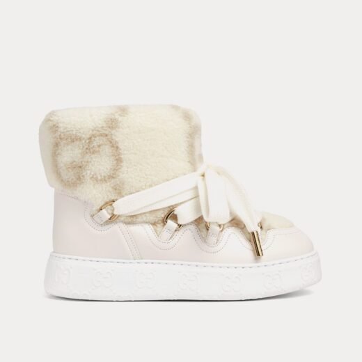 Gucci Bottes ivoire effet laine mérinos GG – 35