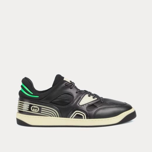 Gucci Baskets basses noires GG Basket « Glow in the Dark » – 35