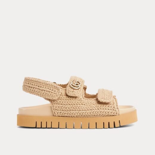 Gucci Sandales Double G en toile GG beige – 35