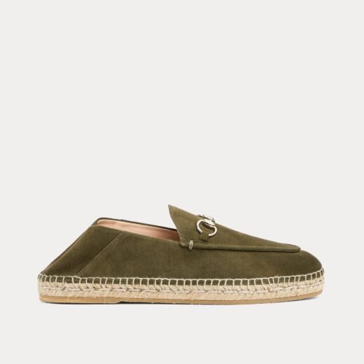 Gucci Espadrilles en daim vert foncé à mors – 35