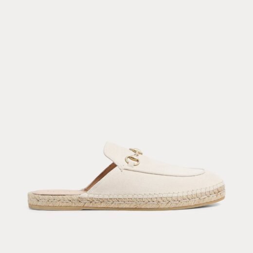 Gucci Mules espadrilles en daim ivoire à mors – 35