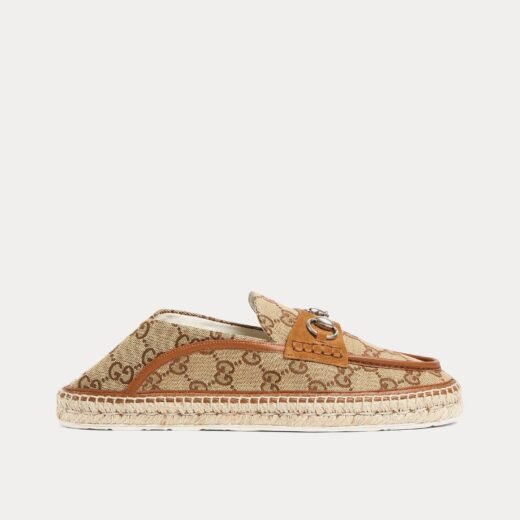 Gucci Espadrilles à mors et toile GG beige/marron foncé – 35