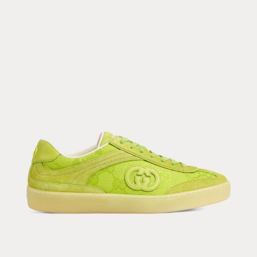 Gucci Baskets basses G75 en daim vert acide – 35