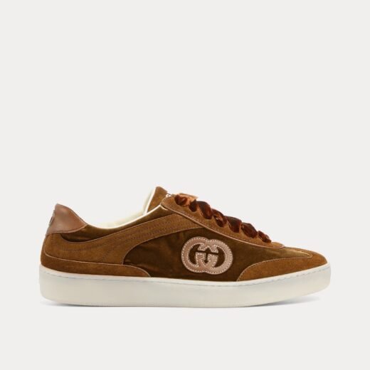 Gucci Baskets basses G75 en velours marron – 35