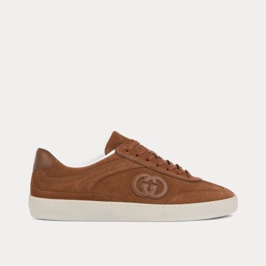 Gucci Baskets basses G75 en daim marron clair – 35
