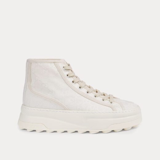 Gucci Baskets montantes blanches en toile GG Original de – 35