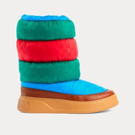 Gucci Bottes GG Nylon Vert / Rouge / Bleu / Marron – 35