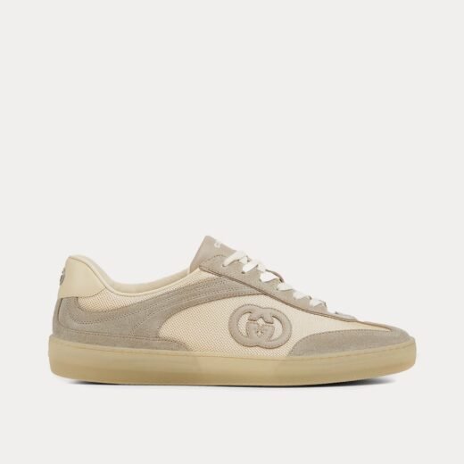 Gucci Baskets basses G75 en daim couleur avoine – 35