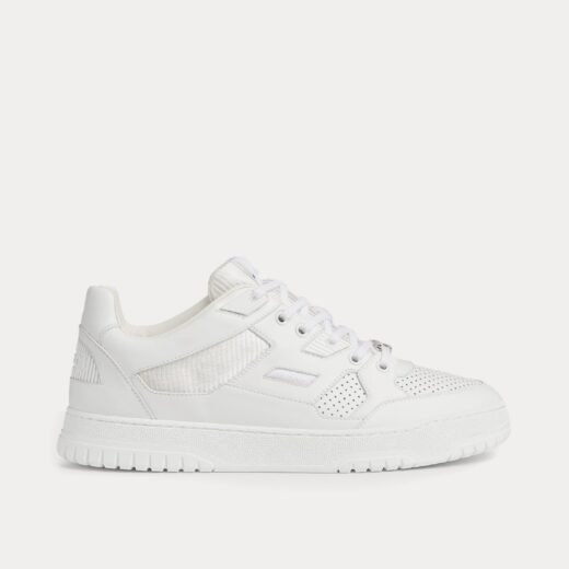 Gucci Baskets basses en cuir blanc avec G entrelacés – 35