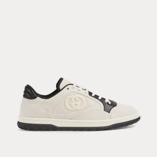 Gucci Baskets basses MAC80 en toile beige/noir – 35