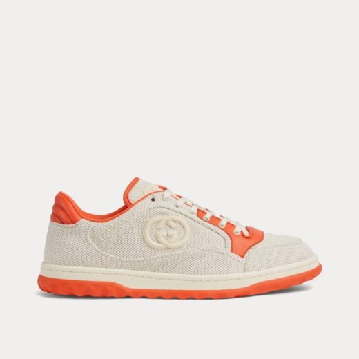 Gucci Baskets basses MAC80 en toile beige/orange – 35
