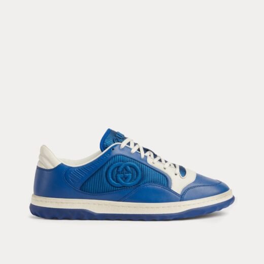 Gucci Baskets basses en cuir bleu MAC80 – 35