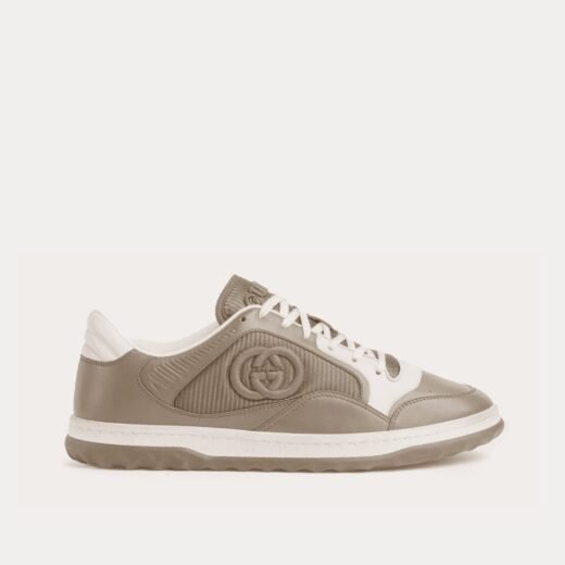 Gucci Baskets basses en cuir gris MAC80 – 35