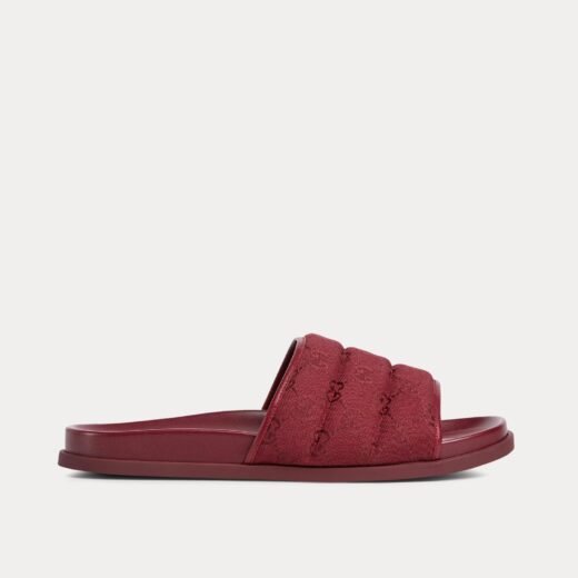 Gucci Sandales à glissière rouges rembourrées Rosso Ancora – 35