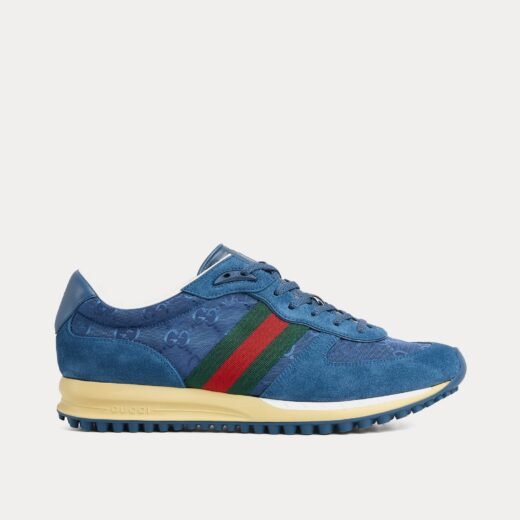 Gucci Re-Motion avec baskets basses bleues en toile GG originales – 35