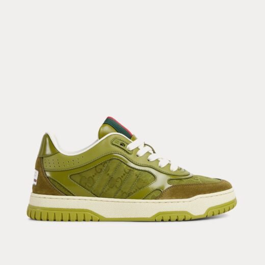 Gucci Baskets basses Re-Web en toile GG vert foncé – 35