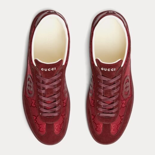 Gucci Baskets basses G75 en daim Rosso Ancora – 35