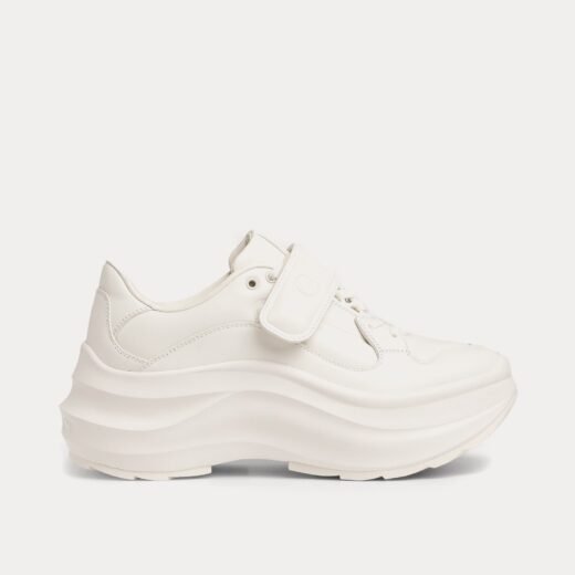 Gucci Baskets basses compensées en cuir blanc Wave – 35