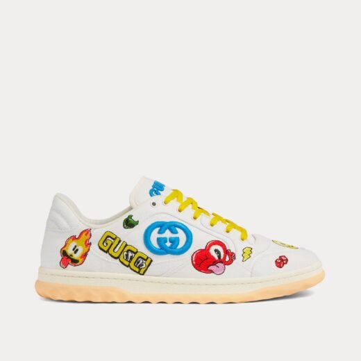 Gucci Baskets basses en cuir blanc cassé x Hattie Stewart MAC80 – 35