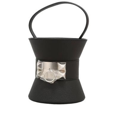 Sac à main Hermès Médor en cuir epsom noir