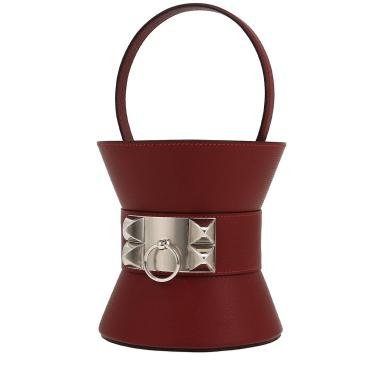 Sac à main Hermès Médor en cuir epsom rouge H